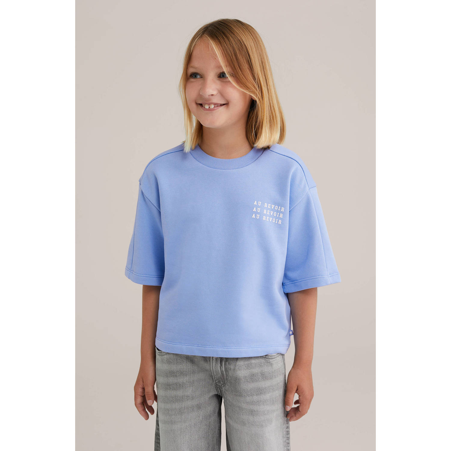 WE Fashion sweater lichtblauw