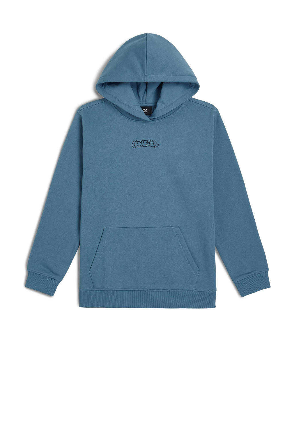 Grijsblauwe jongens O'Neill hoodie blauw van sweat materiaal met backprint, lange mouwen en capuchon