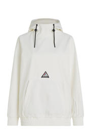 thumbnail: Witte dames O'Neill hoodie FWC'Play van polyester met effen, lange mouwen en capuchon