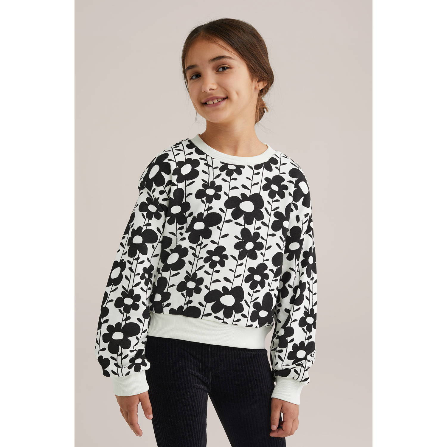 WE Fashion sweater zwart