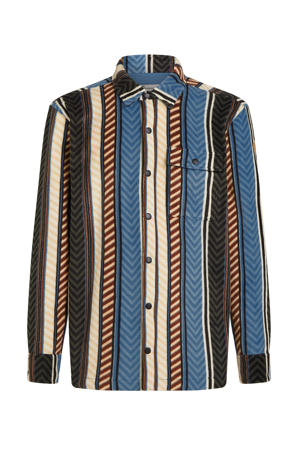 fleece overhemd blauw