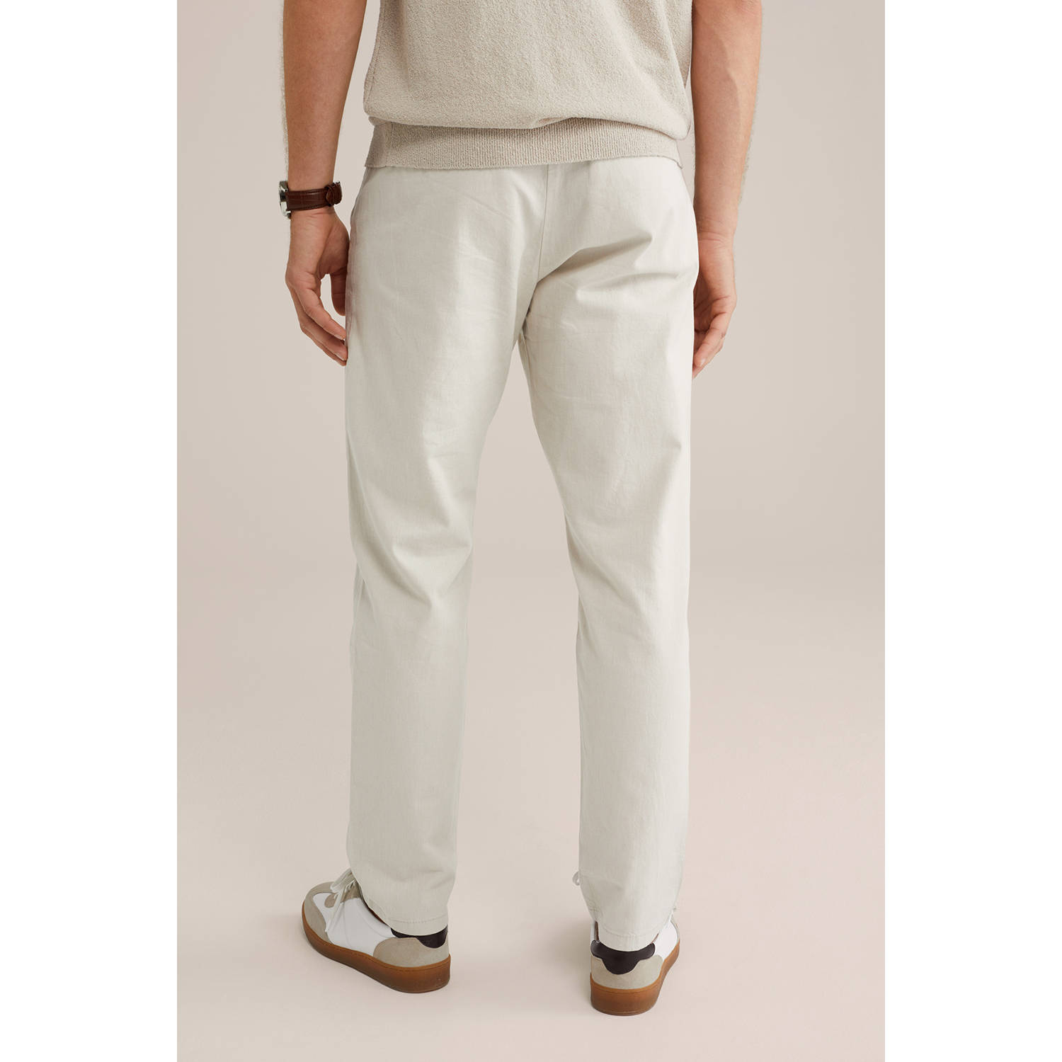 WE Fashion slim chino ecru
