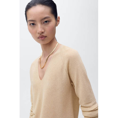 Mango trui goud gebreid afbeelding