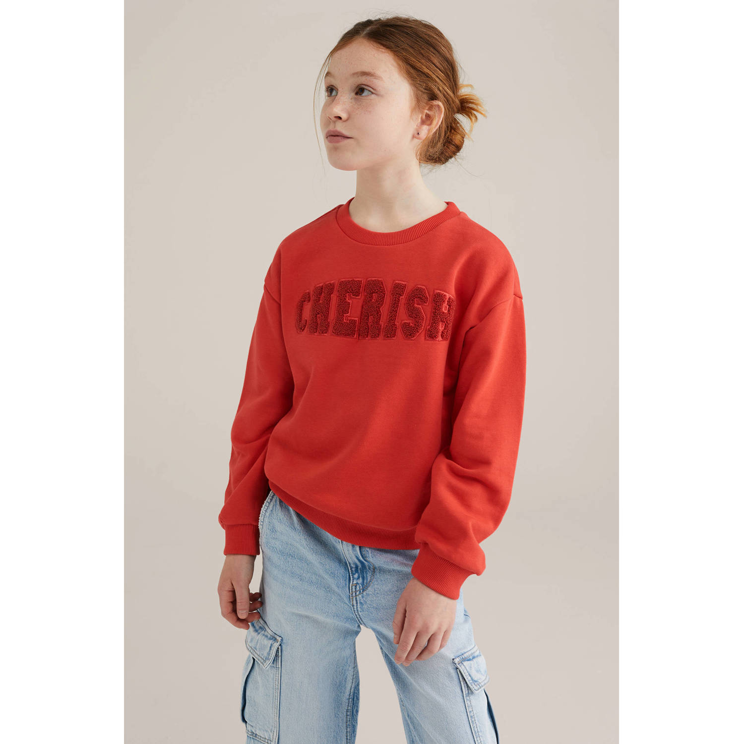 WE Fashion sweater rood