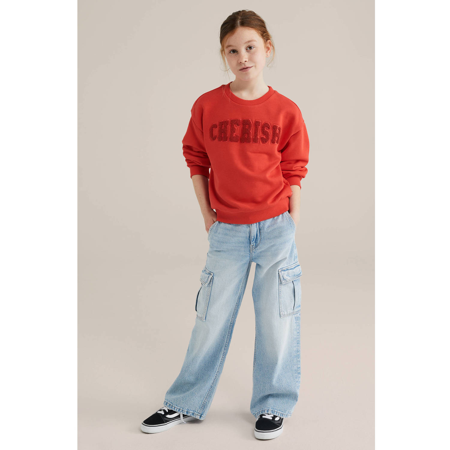 WE Fashion sweater rood