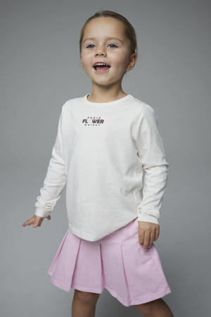 longsleeve met backprint wit