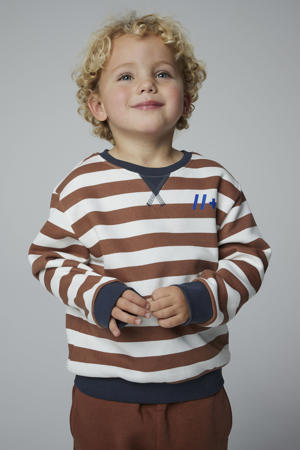gestreepte sweater bruin