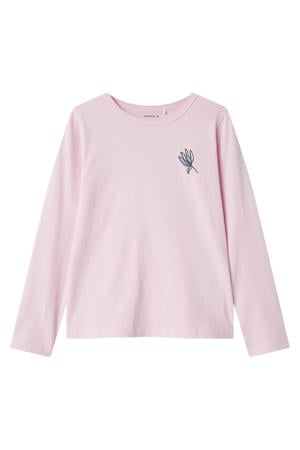 longsleeve met backprint lichtroze