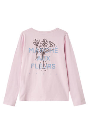 longsleeve met backprint lichtroze
