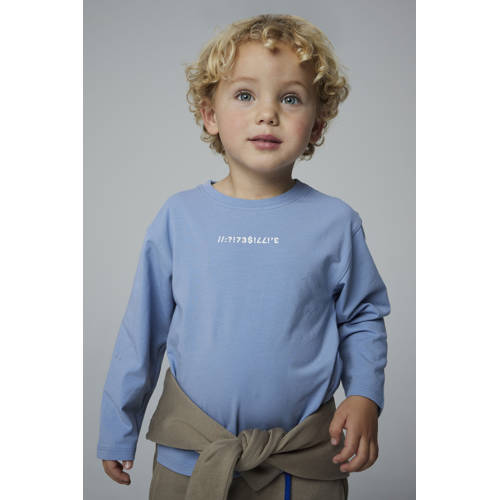 NAME IT MINI longsleeve met backprint lichtblauw afbeelding