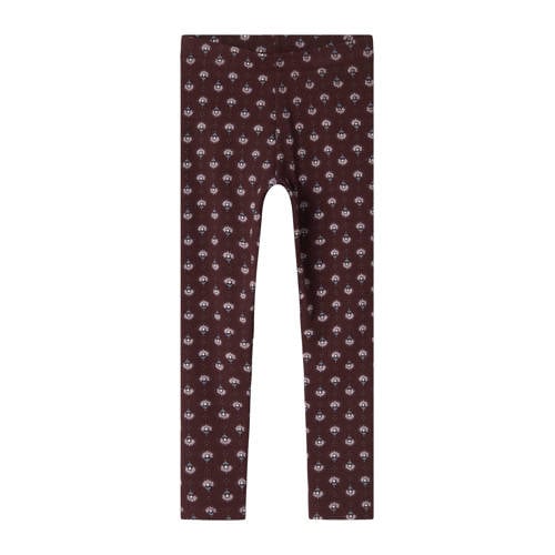 NAME IT MINI gebloemde legging roodbruin afbeelding