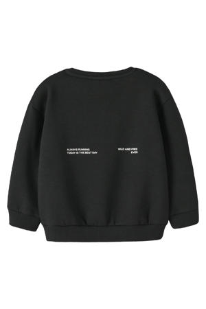 sweater met backprint zwart