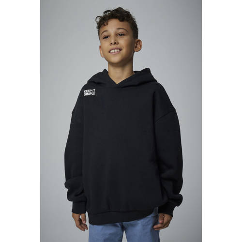 NAME IT KIDS hoodie met backprint zwart afbeelding