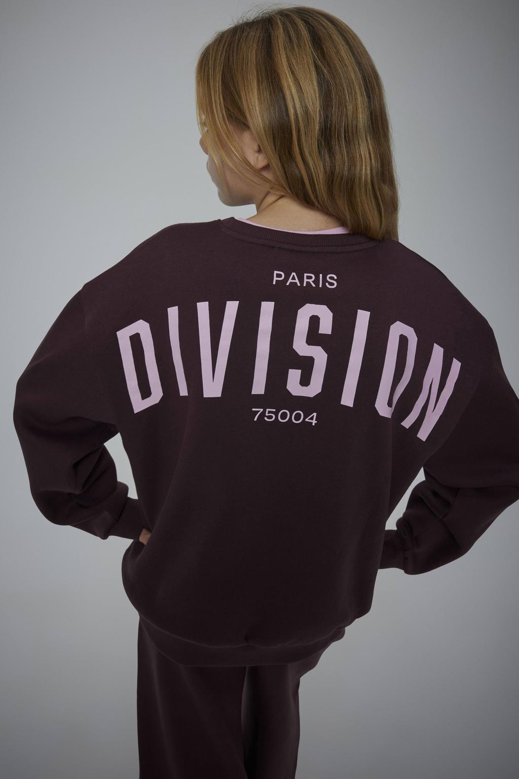 NAME IT KIDS sweater met backprint roodbruin