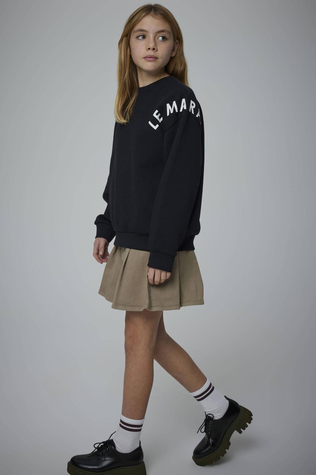 NAME IT KIDS sweater met backprint zwart