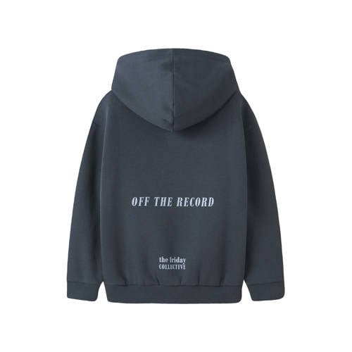 NAME IT KIDS hoodie met backprint grijsblauw afbeelding