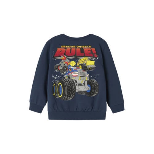 NAME IT MINI Paw Patrol sweater met backprint donkerblauw afbeelding