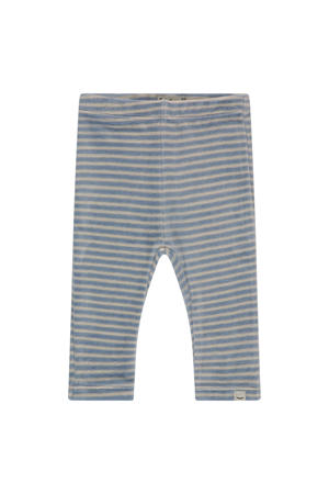 slim gestreepte casual broek blauw