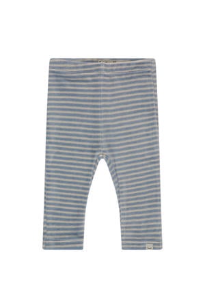 slim gestreepte casual broek blauw