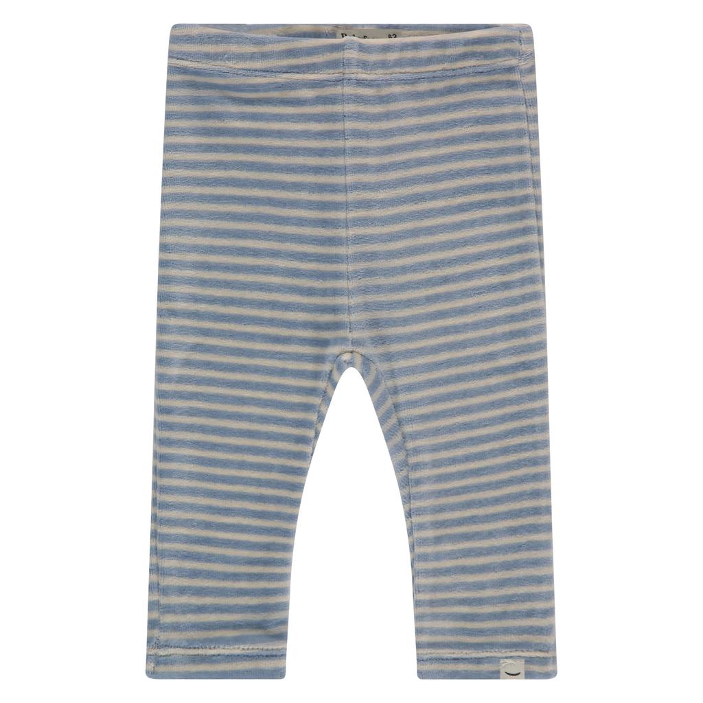 Blauwe jongens Babyface slim gestreepte casual broek van katoen met regular waist en elastische tailleband