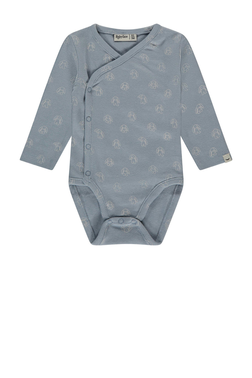 Babyface romper met all over print blauw
