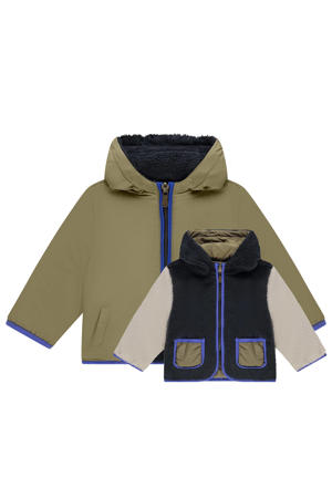 reversible jas donkerblauw