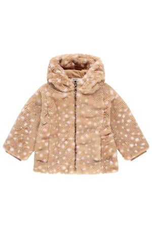 imitatiebonten winterjas bruin