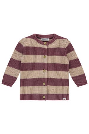 vest donkerrood grof gebreid