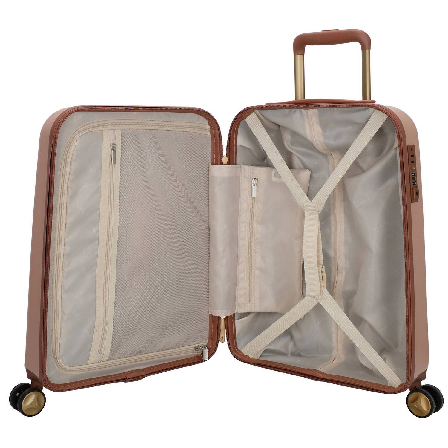 Charm trolley 55 cm. roze