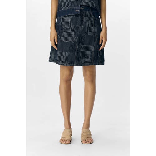 OBJECT denim spijkerrok donkerblauw afbeelding