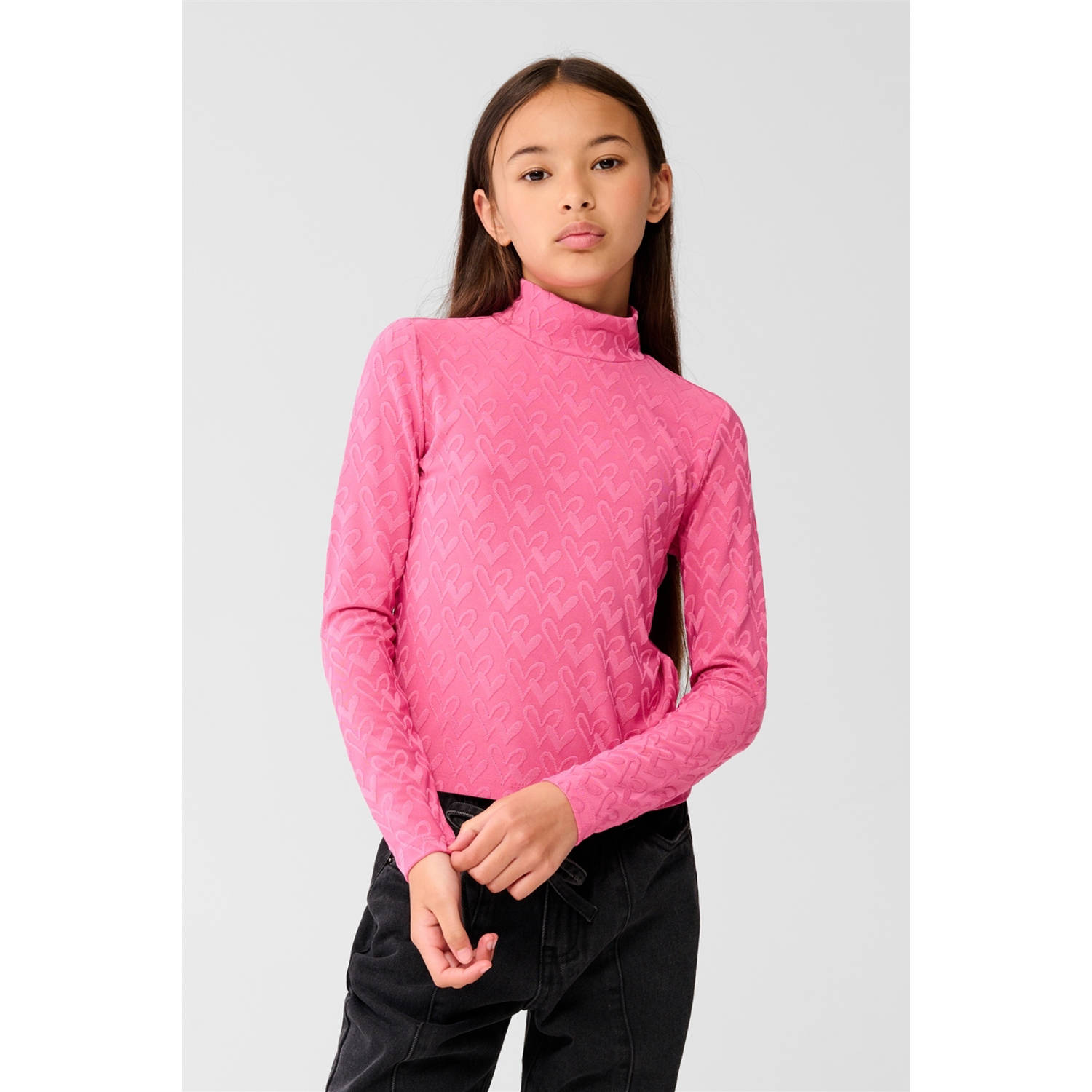 Shoeby top met col roze