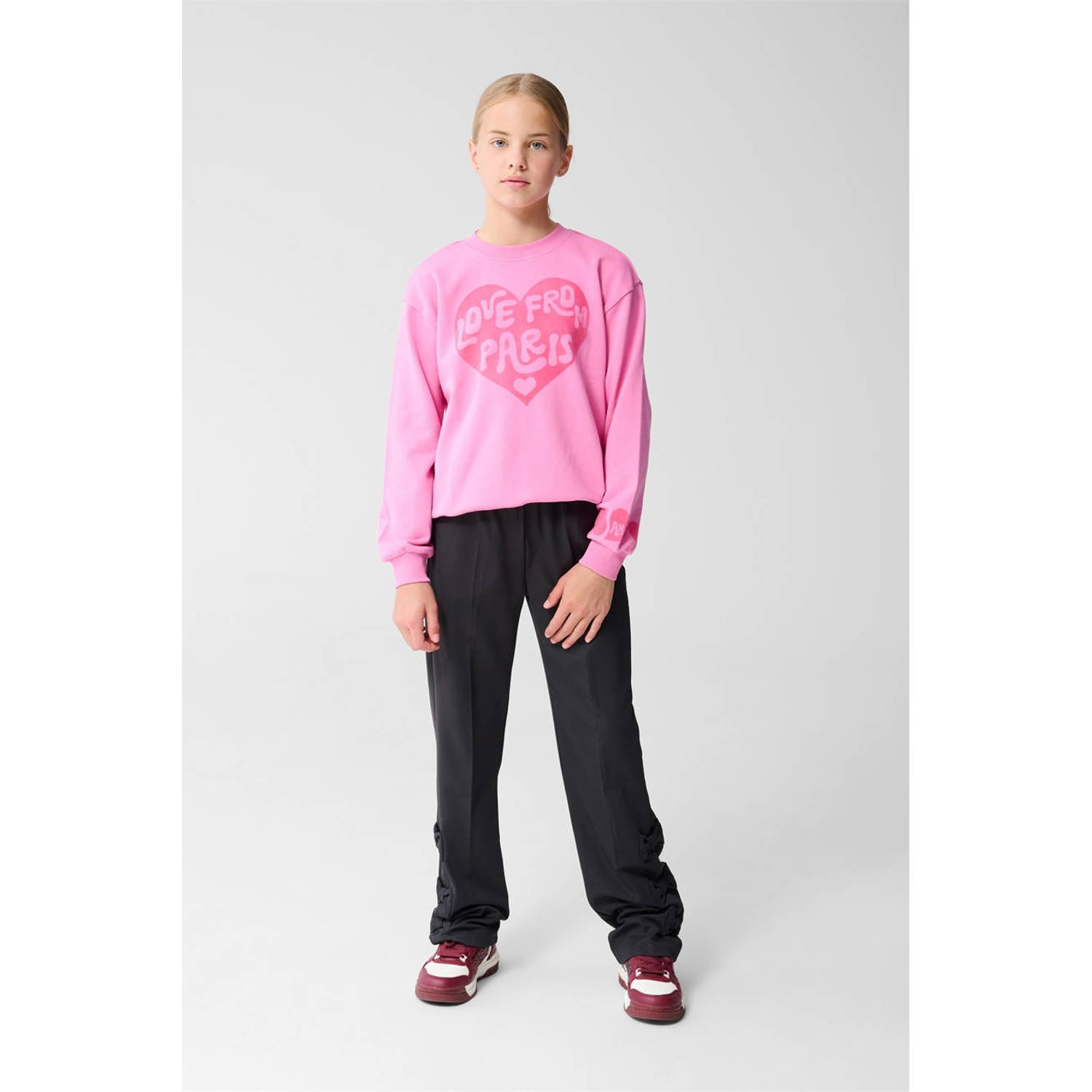 Shoeby regular casual broek grijs
