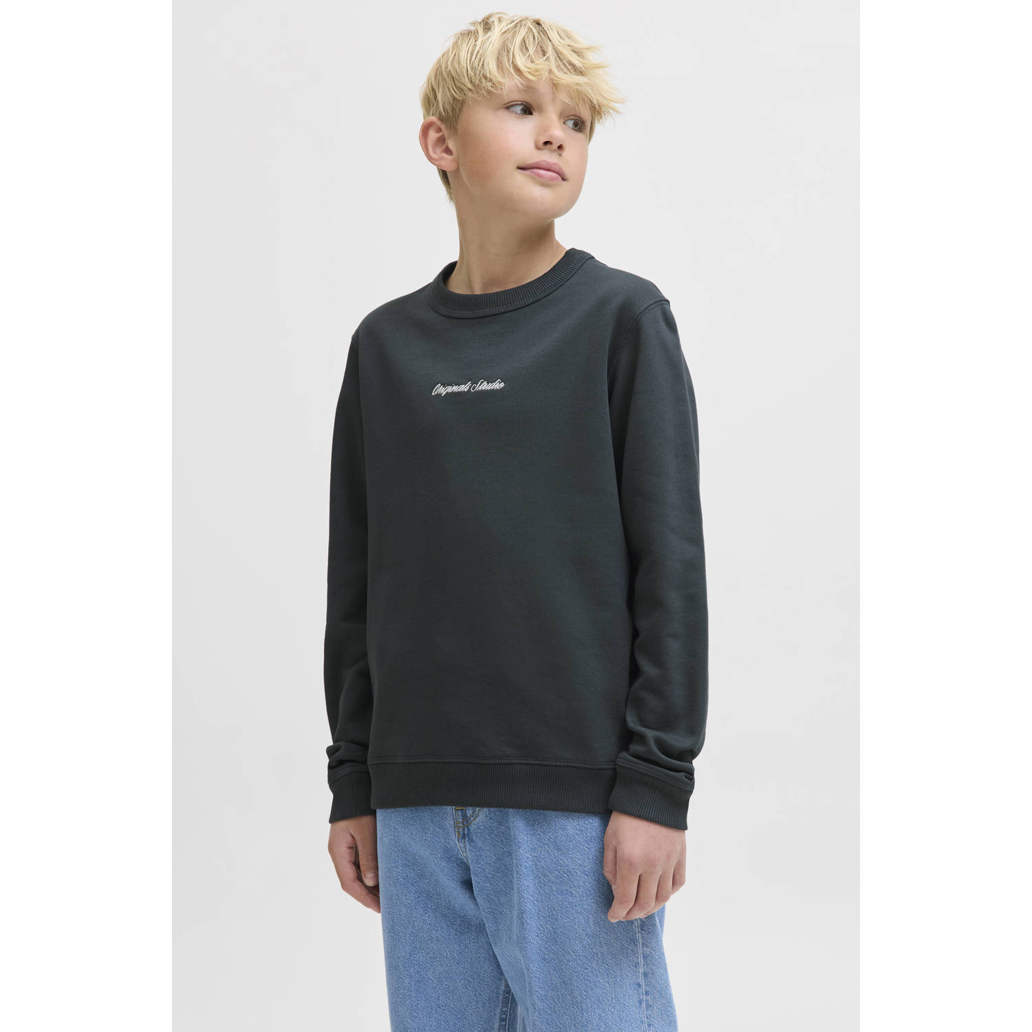 JACK & JONES JUNIOR sweater donkergroen