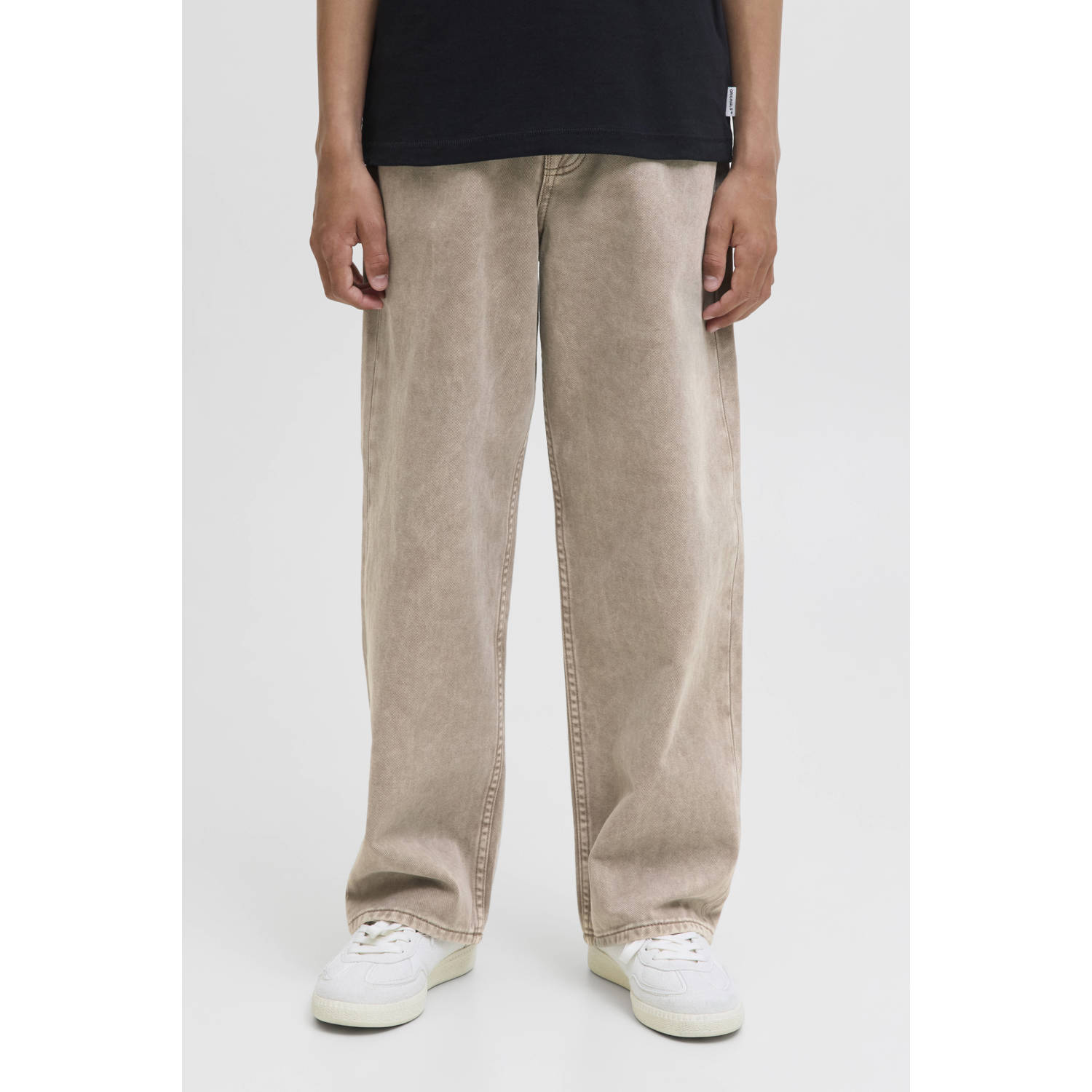 JACK & JONES JUNIOR loose casual broek lichtbruin