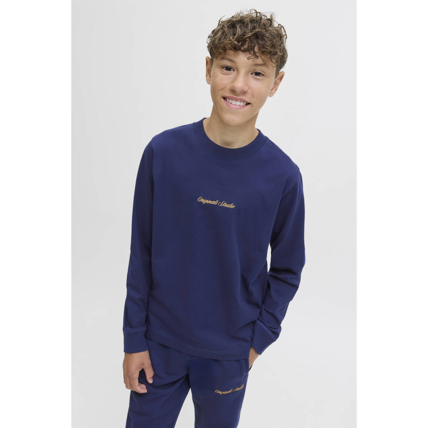 Jack & jones Sweatshirt met labelstitching model 'NORREBRO'