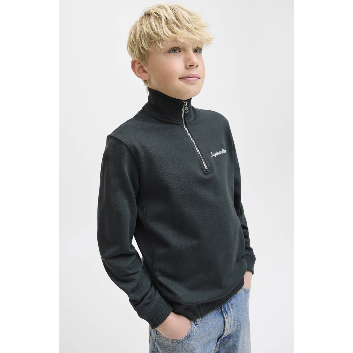 JACK & JONES JUNIOR sweater donkergroen