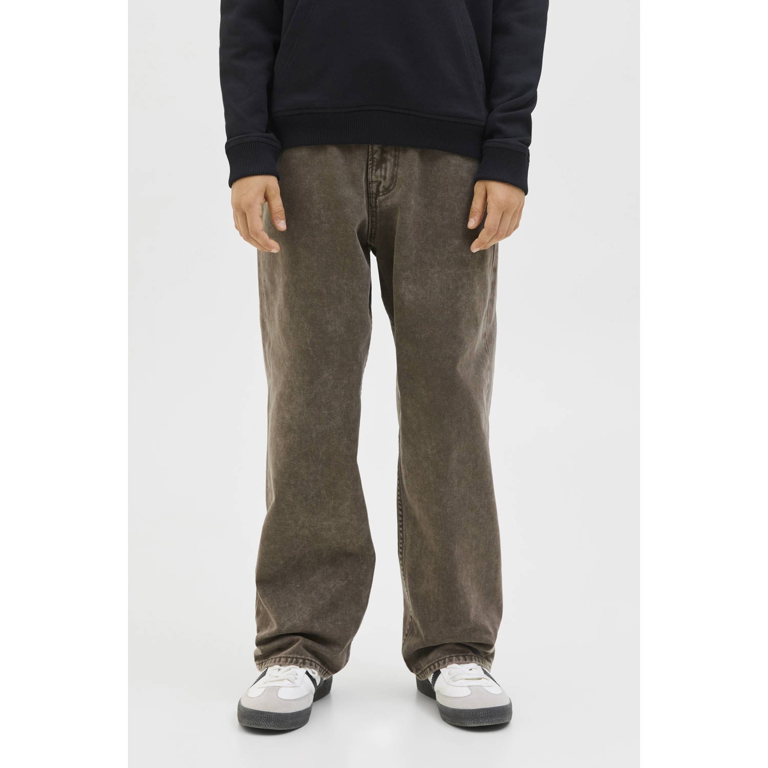 JACK & JONES JUNIOR loose casual broek donkergroen
