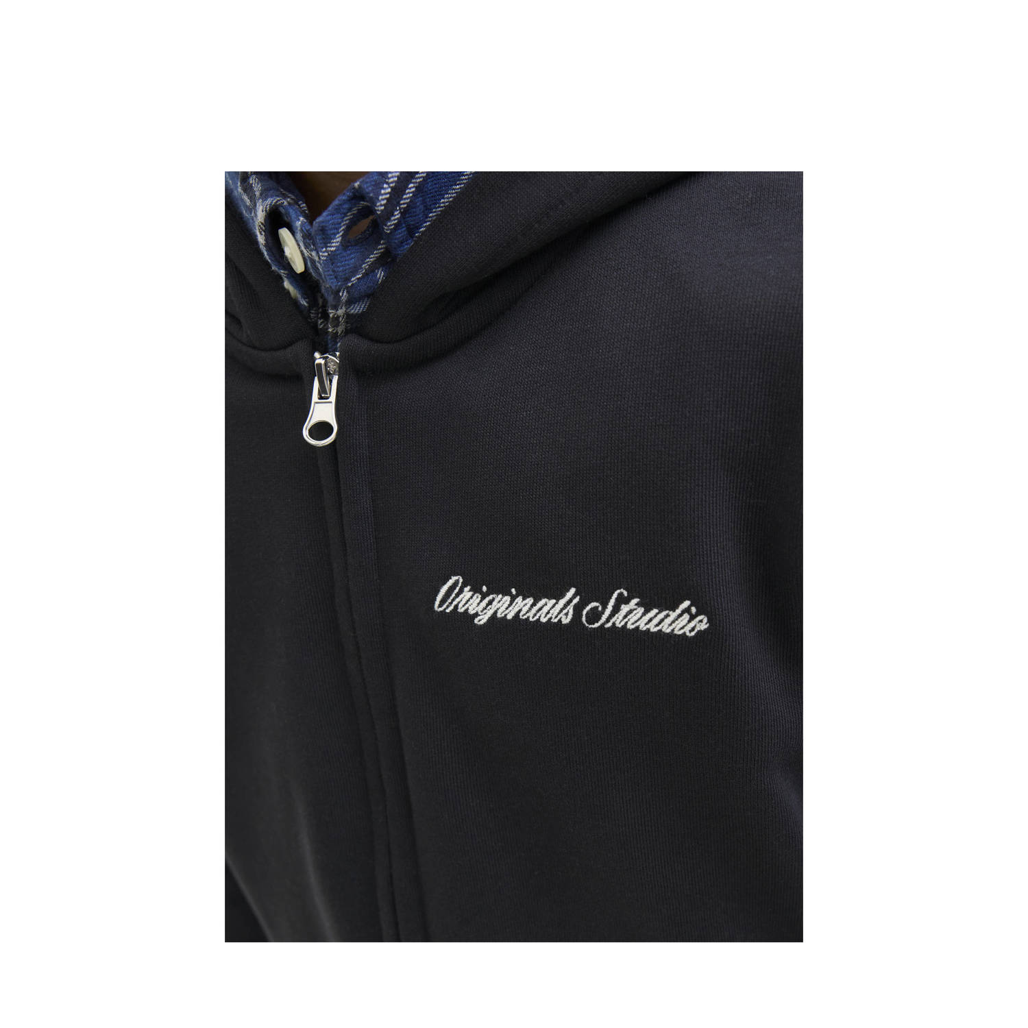 JACK & JONES JUNIOR sweatvest zwart