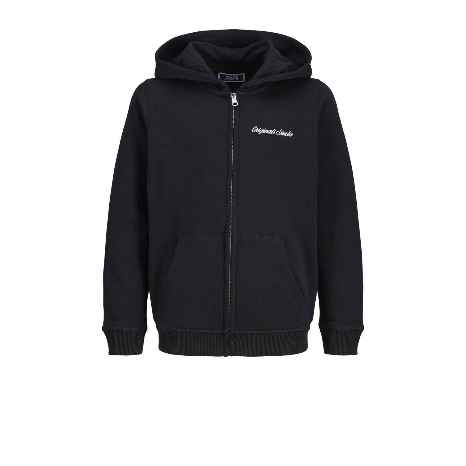 JACK & JONES JUNIOR sweatvest zwart