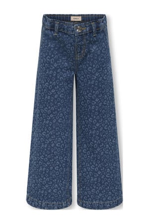 wide leg jeans medium blue denim