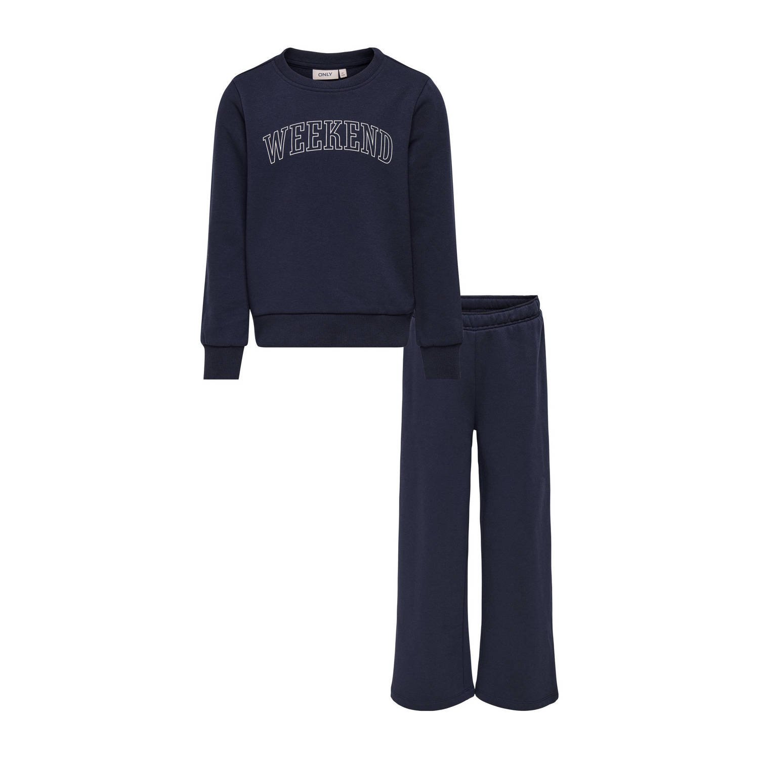ONLY KIDS GIRL sweater + broek donkerblauw