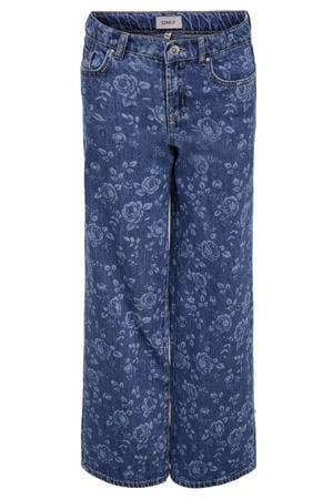 high waist wide leg jeans medium blue denim