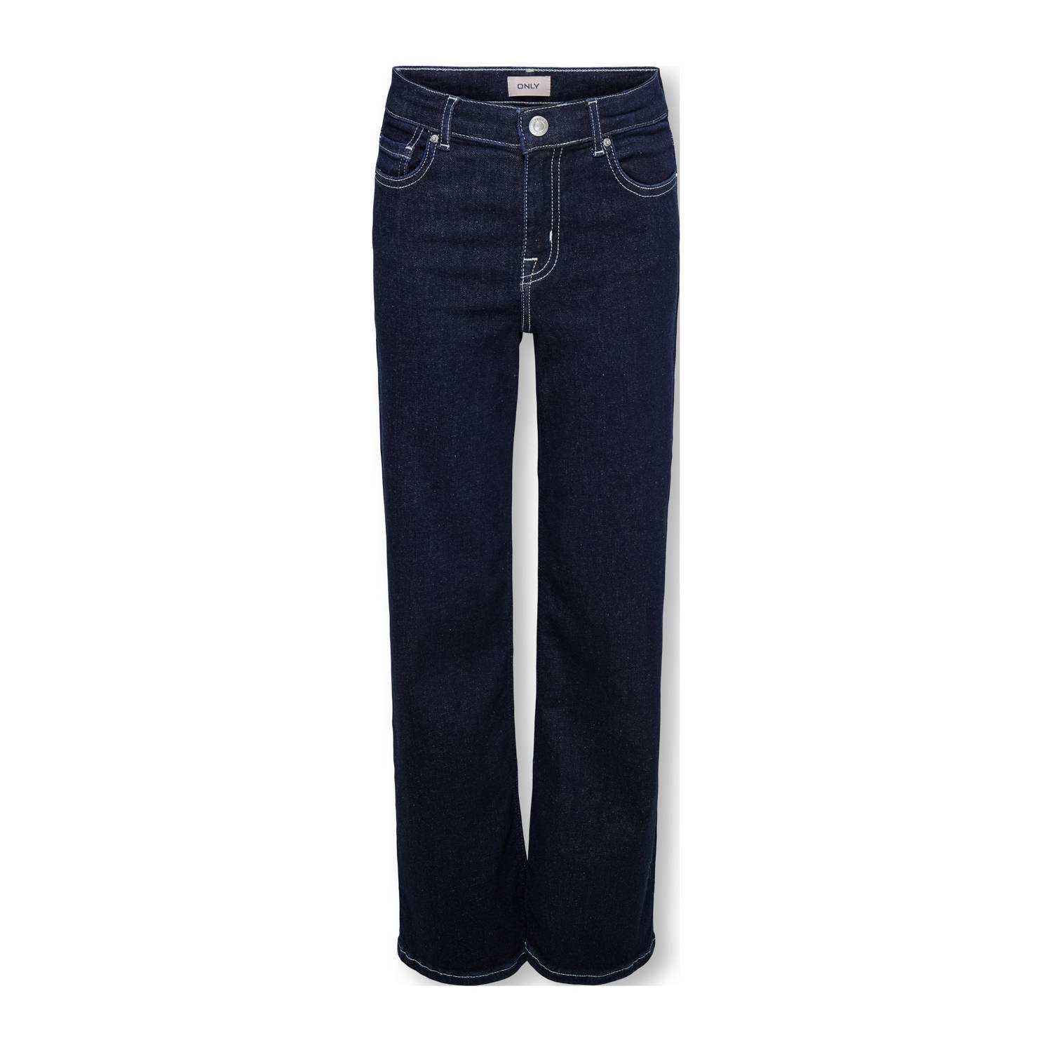 ONLY KIDS GIRL high waist wide leg jeans dark blue denim