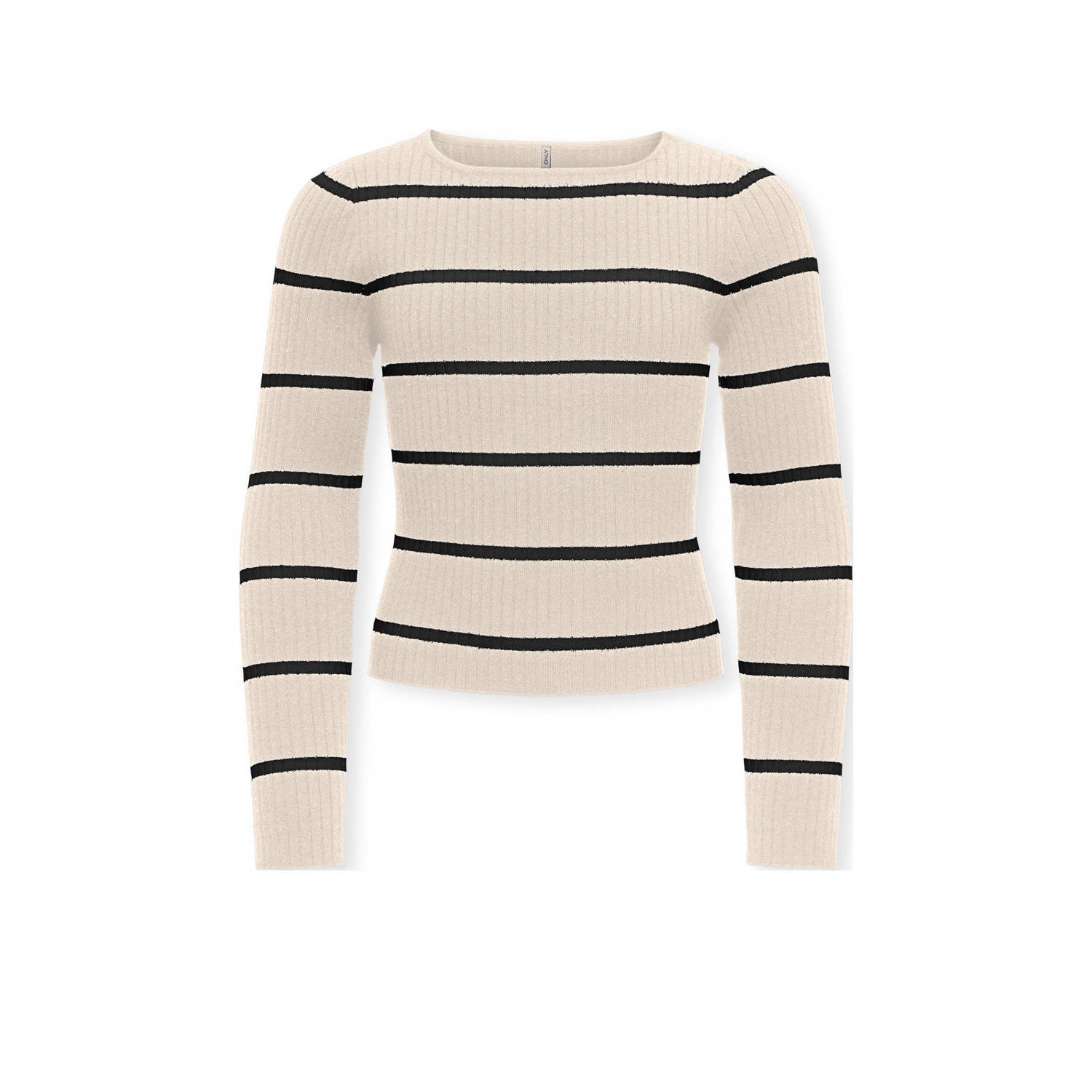 ONLY KIDS GIRL trui ecru rib gebreid