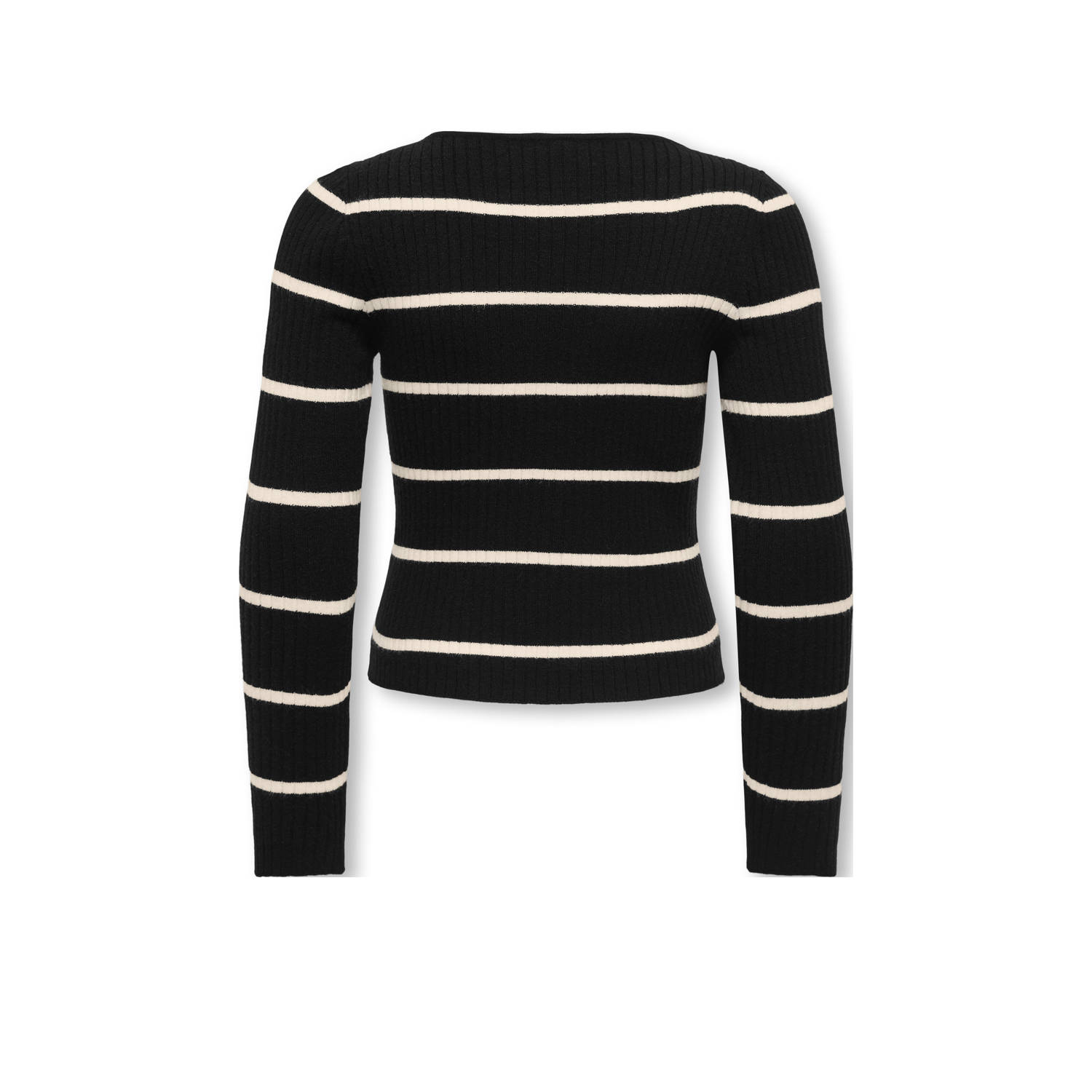 ONLY KIDS GIRL trui zwart rib gebreid