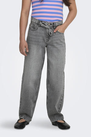 high waist straight leg jeans grey denim