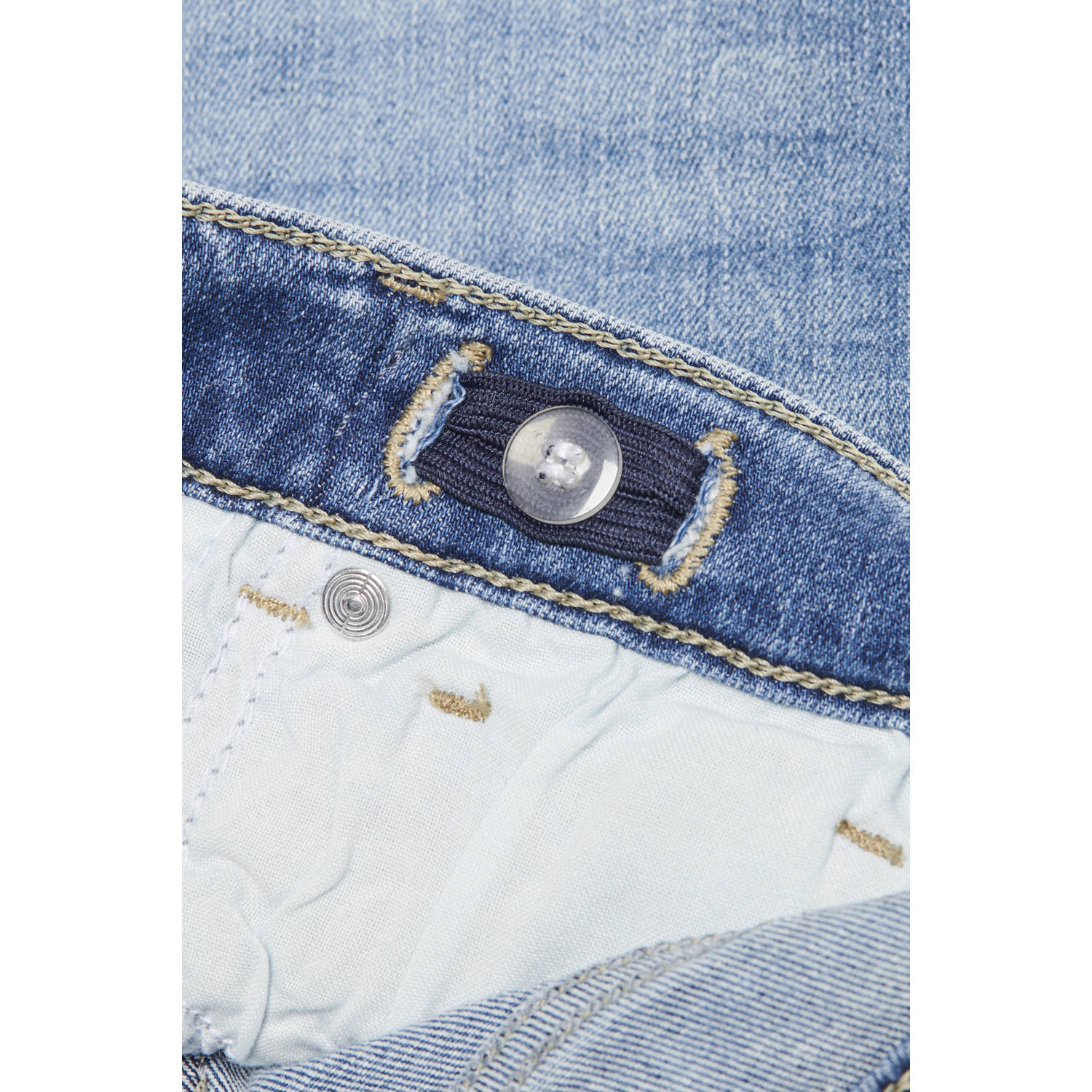 ONLY KIDS GIRL high waist wide leg jeans medium blue denim