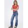 KIDS ONLY GIRL high waist wide leg jeans medium blue denim