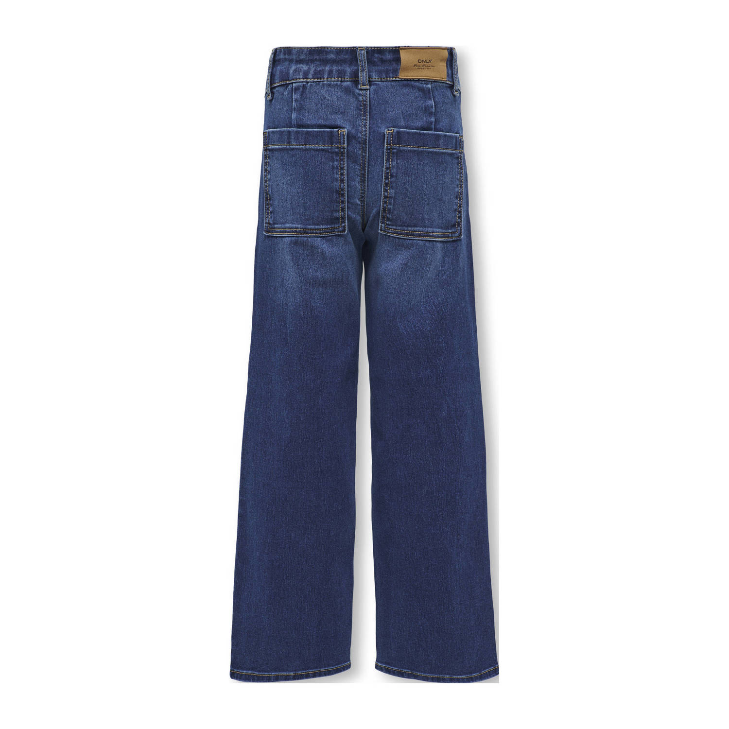 ONLY KIDS GIRL high waist wide leg jeans dark blue denim
