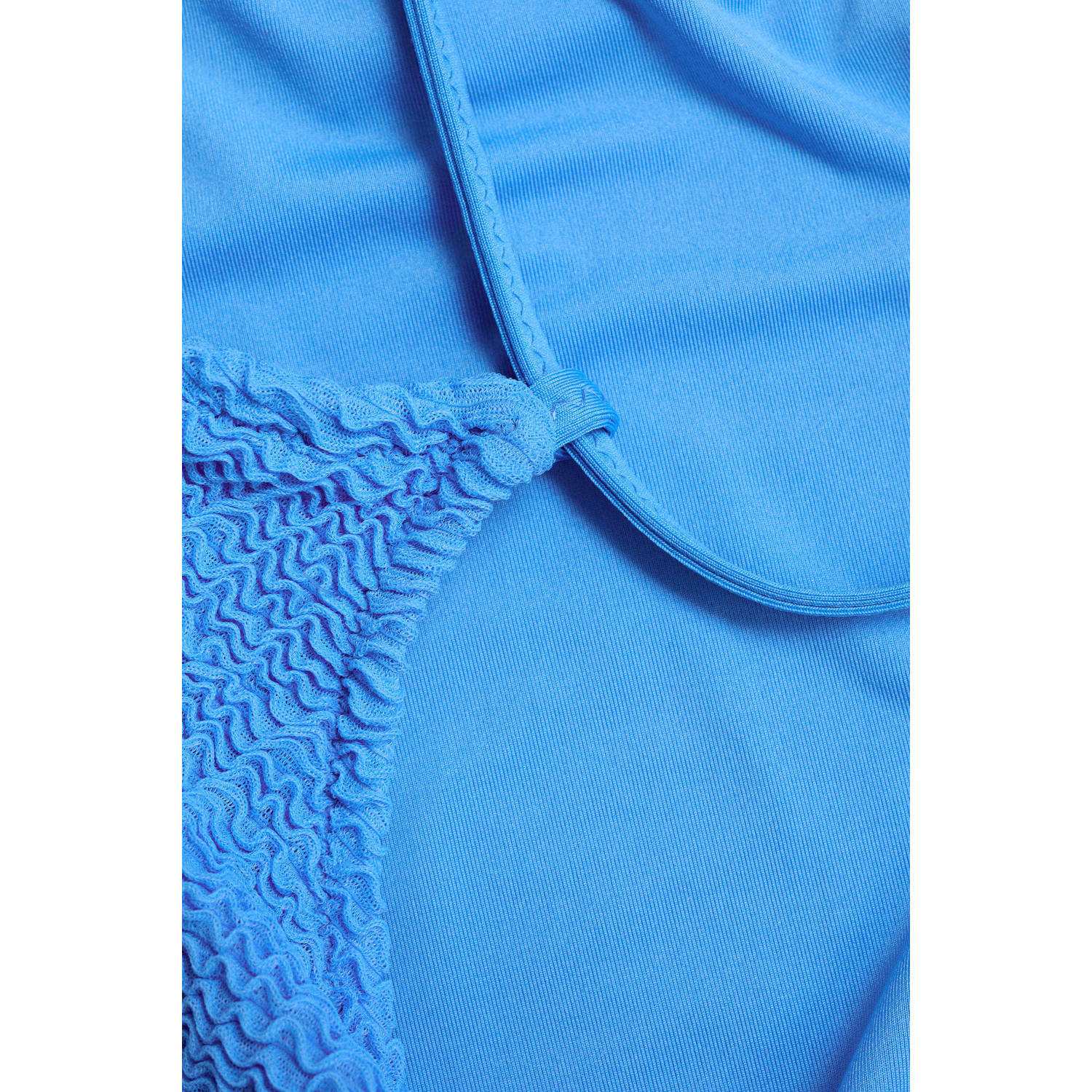 Mango badpak met textuur blauw